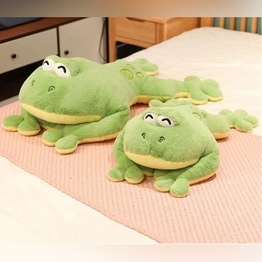 Giant Big Frog Plush Toy Stuffed Plushie, Plush 80cm Green Frog, NWOT - Picture 4 of 12